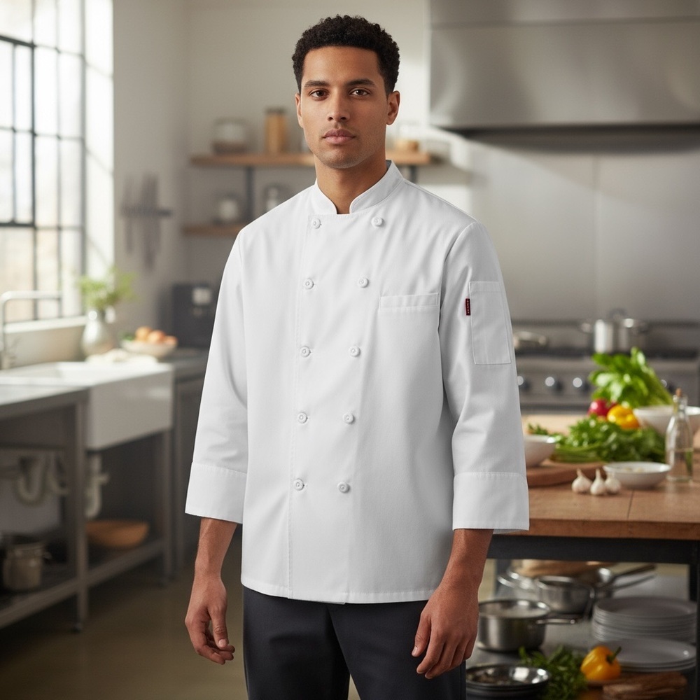 RED KAP White Double-Breasted XL Chef Jacket